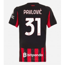 AC Milan Strahinja Pavlovic #31 Thuis tenue Dames 2025-26 Korte Mouw